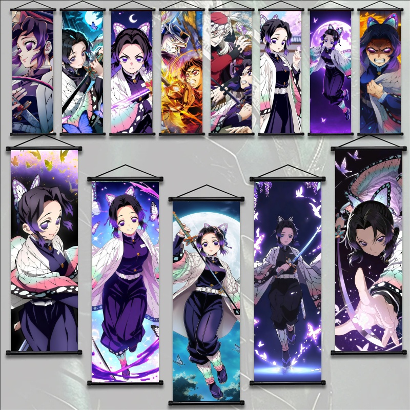 Home Decor Deals - Shinobu Kocho Demon Slayer Kunststoff-Wandbehang, Anime-Wandkunst