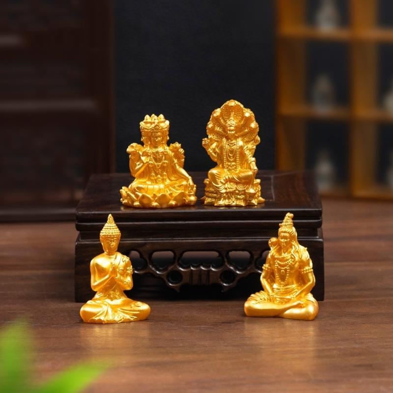 Home Decor Gold - 30 Stücke Mini Gold Buddhas Statuen