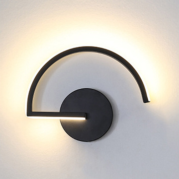 Home Decor Gold - Moderne Nordische LED-Wandleuchte, Minimalistische Schwarze Geometrische