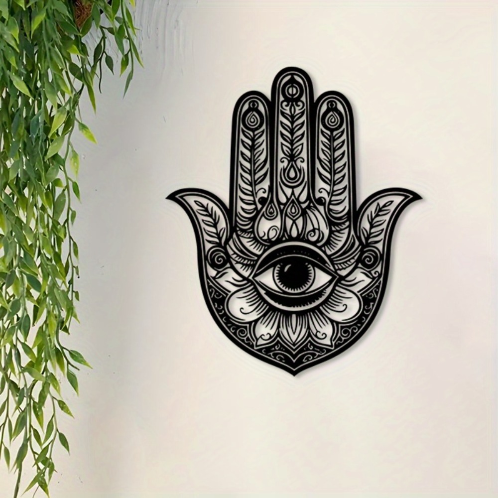 Home Decor Living Room - CIFBUY Eisen-Wandkunst, Vintage Hamsa-Hand, böser Blick,