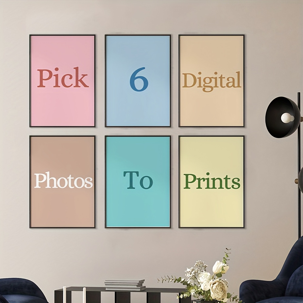 Home Decor Kit - 6-teiliges Set Personalisierter Leinwanddruck mit Foto,