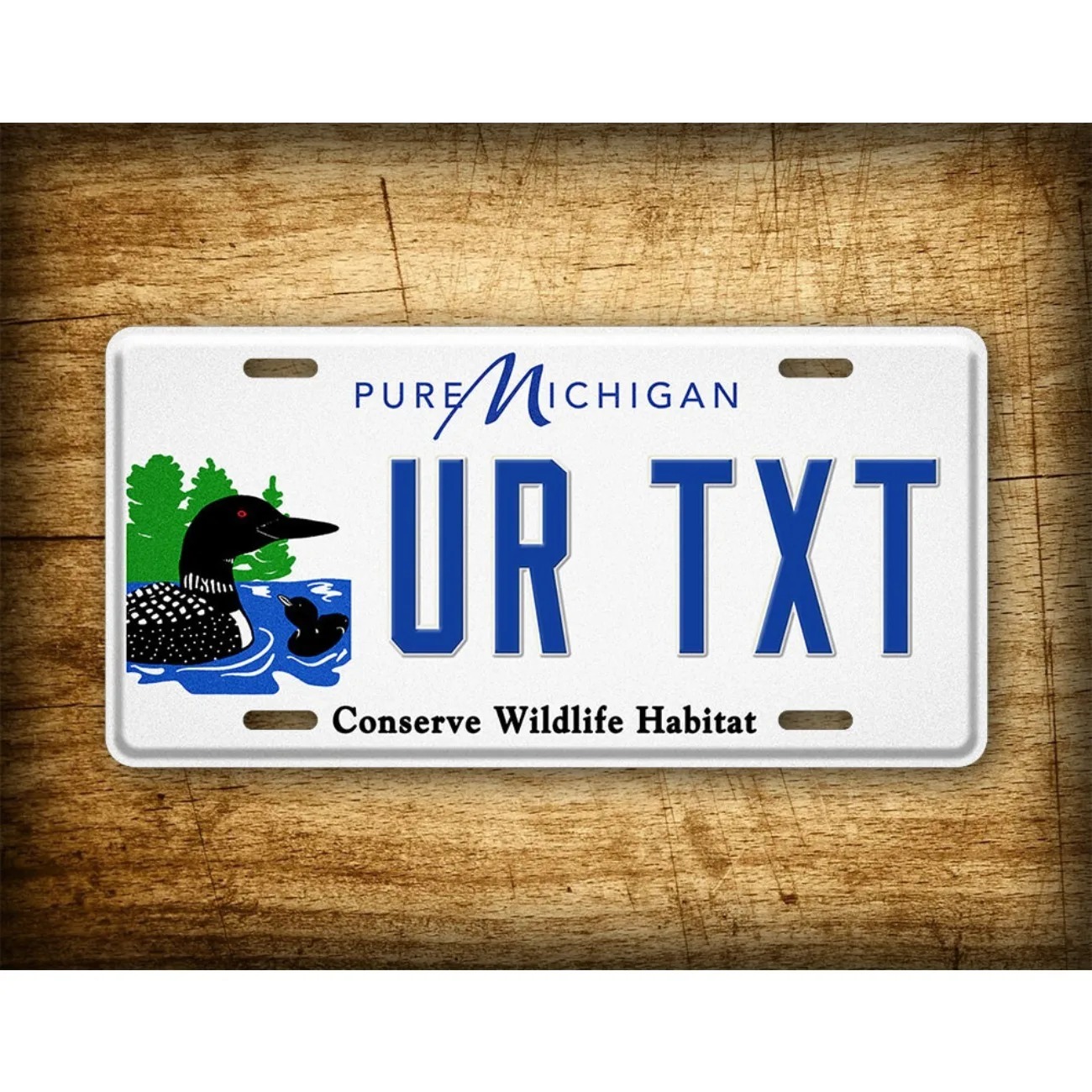 Home Decor Habitat - Michigan Conserve Wildlife Habitat Metallschild, staubdichte,