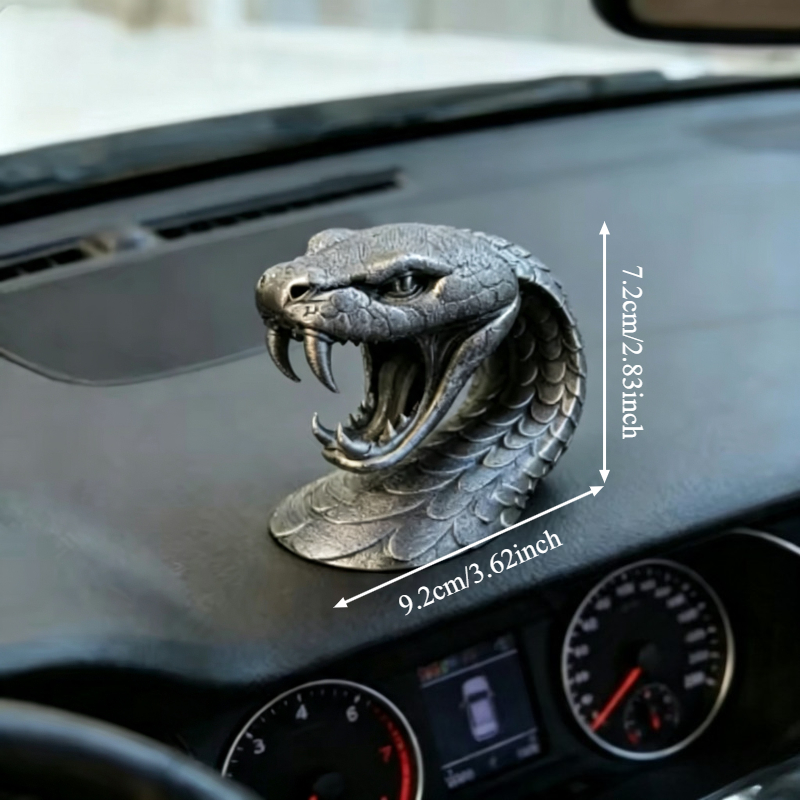 Home Decor Habitat - Kobraschädel-Skulptur für Auto und Zuhause, Geschenk,