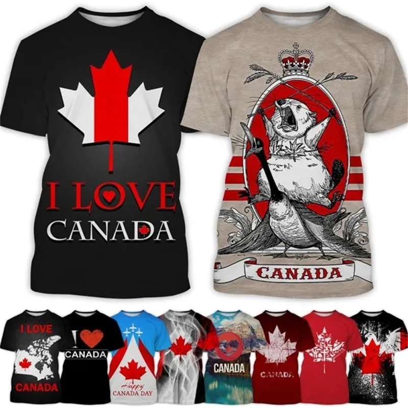 Home Decor Canada - 3D-Druck Ich liebe Kanada Grafik T-Shirt