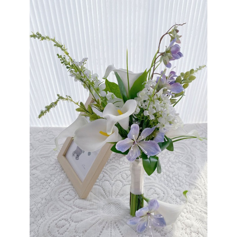 Home Decor Locations - Künstliche weiße Calla-Lilie im frischen Stil,