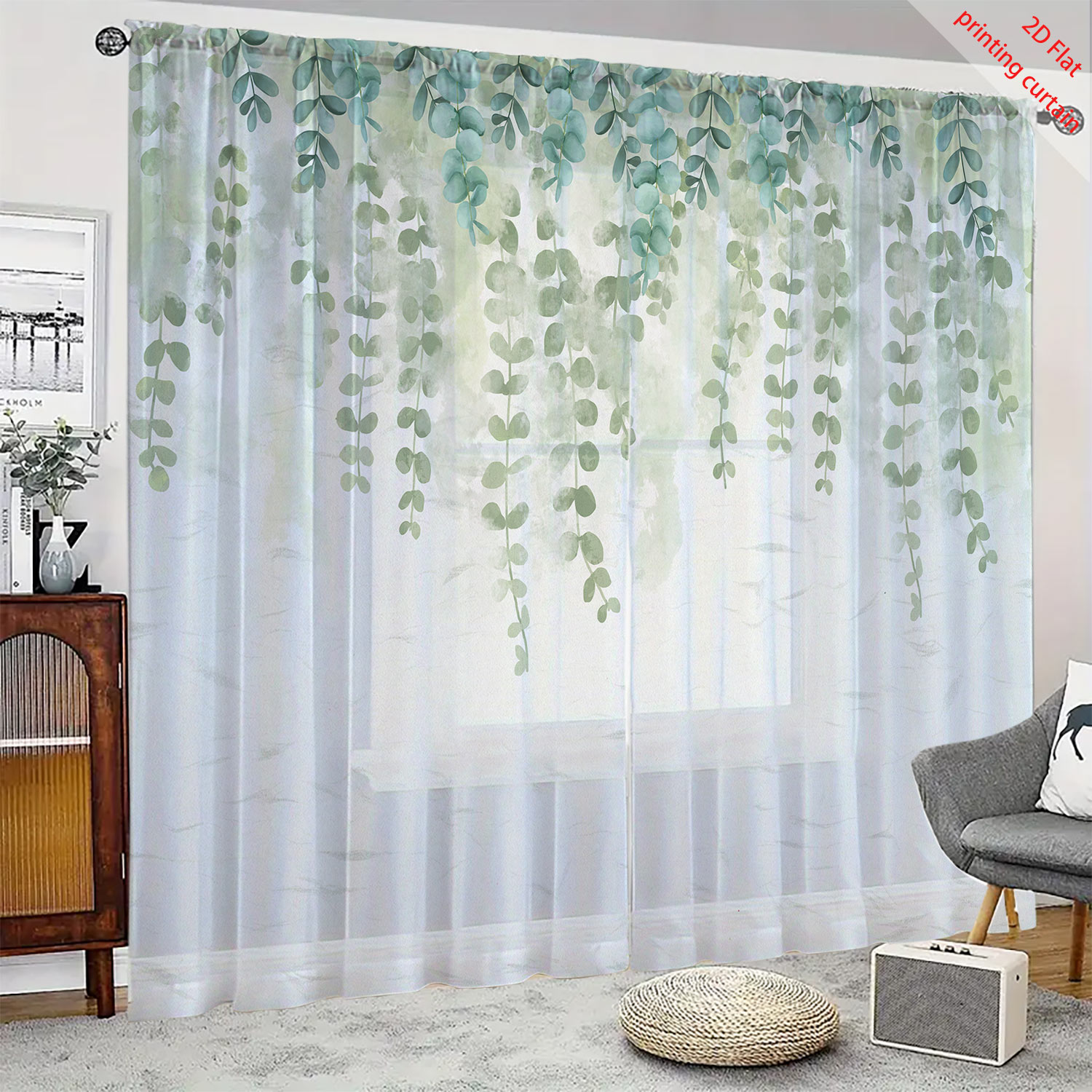 Bedruckter transparenter Gazev – Home Decor Youtube Bewertung und Preis