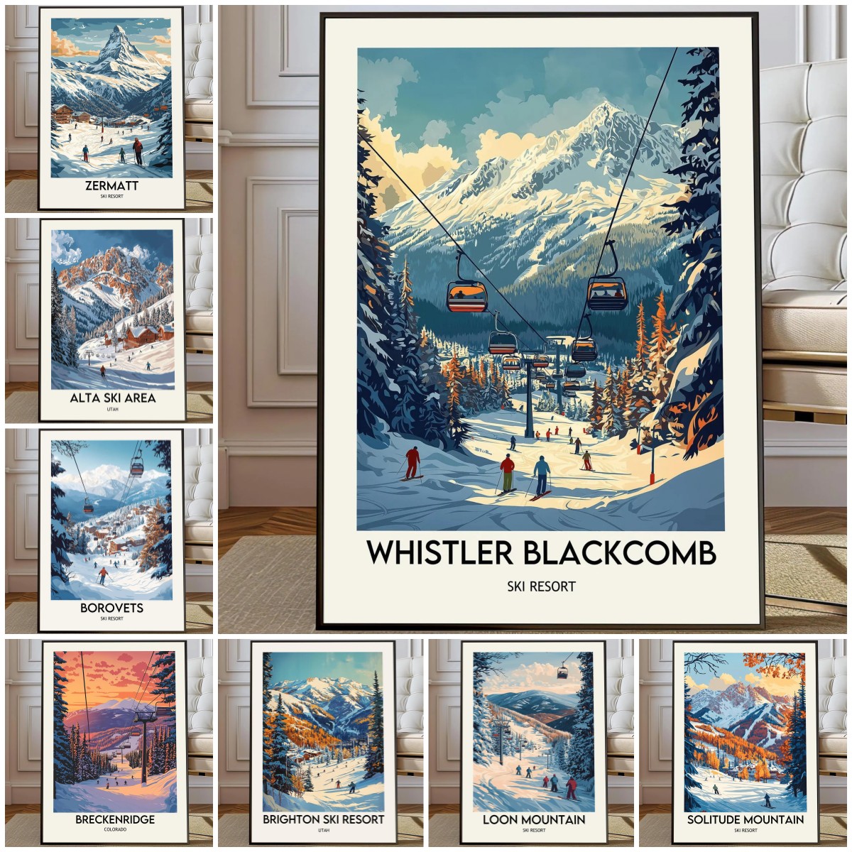 Ski Resort Poster Telluride Co – Home Decor Canada Bewertung und Preis