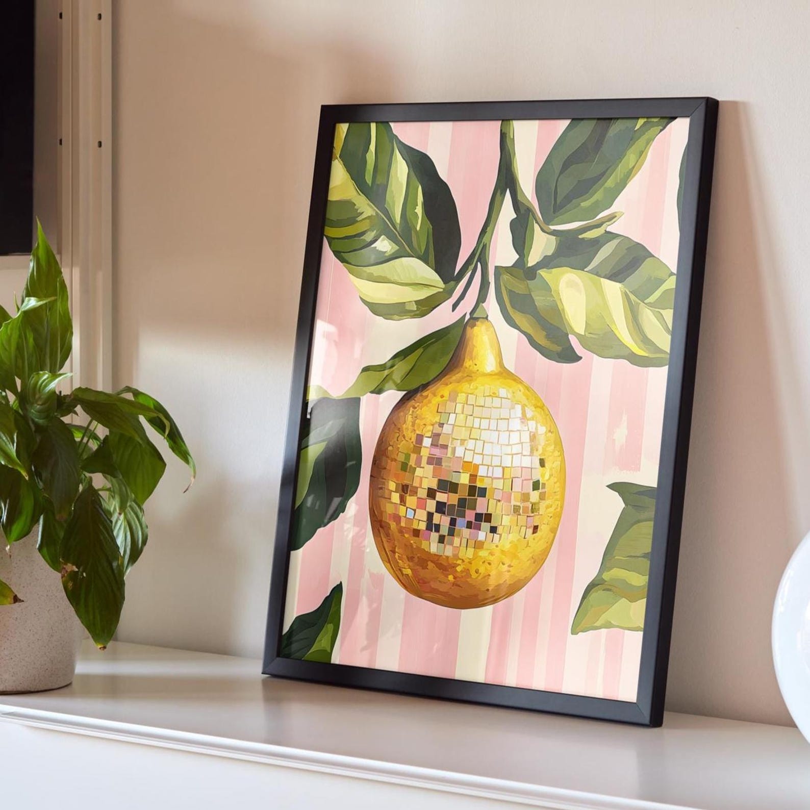Retro abstrakte Zitronen-Disco – Home Decor Youtube Bewertung und Preis