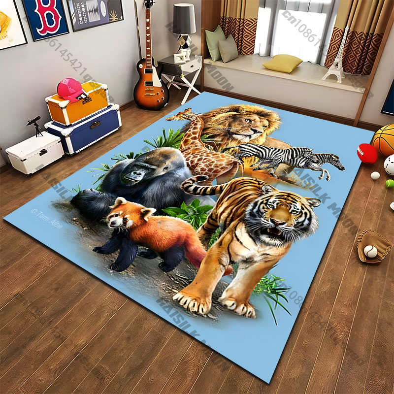 Teppich mit Wildtieren im natü – Home Decor Habitat Bewertung und Preis