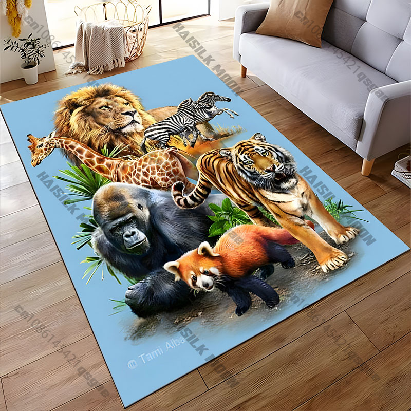 Teppich mit Wildtieren im natü – Home Decor Habitat Bewertung und Preis