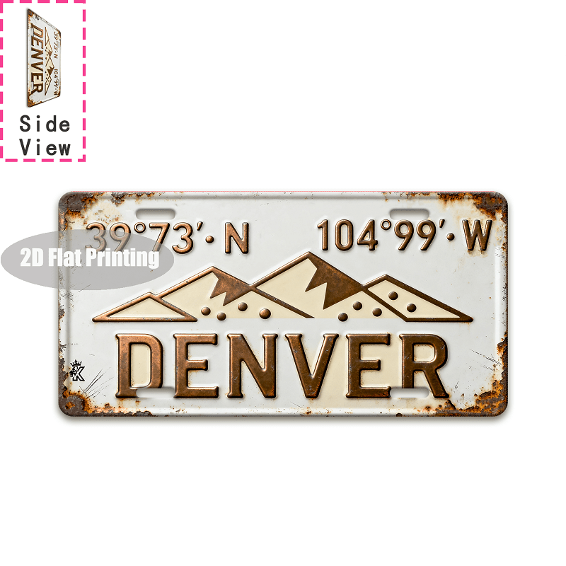 Vintage-Stadt-Nummernschild-Dr – Home Decor Locations Bewertung und Preis