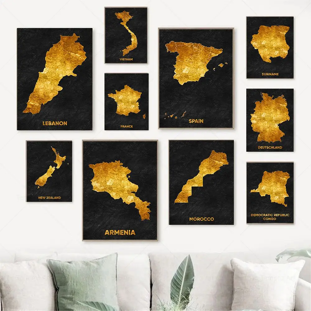 Klassische abstrakte Wandkunst – Home Decor Gold Bewertung und Preis