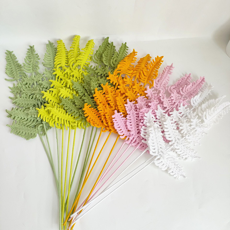 Neuer Blumenstrauß mit Farn bl – Yarn Home Decor Bewertung und Preis