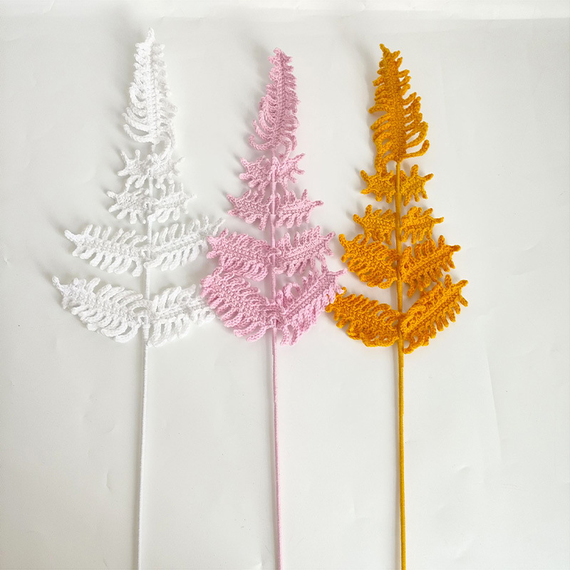 Neuer Blumenstrauß mit Farn bl – Yarn Home Decor Bewertung und Preis