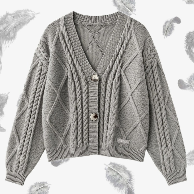 TTPD Graue Strickjacke für Dam – Yarn Home Decor Bewertung und Preis