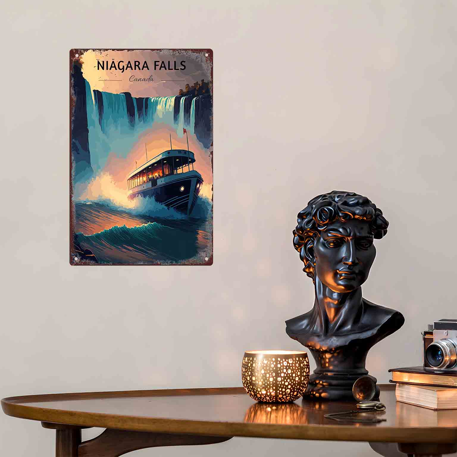 2D FLAT 1 Stück Metall-Wandsch – Home Decor Canada Bewertung und Preis